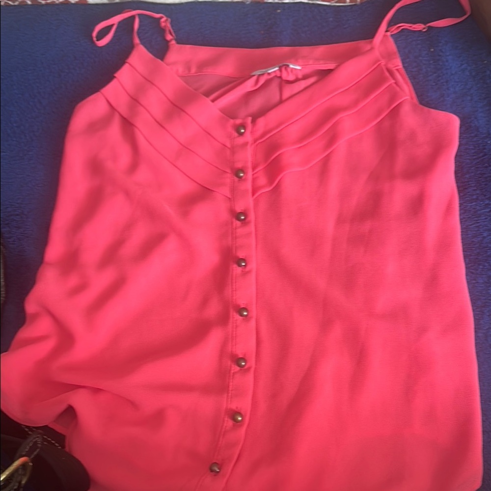 Naked Zebra Women's Pink Sleeveless Top